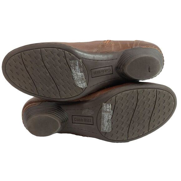 Cobb Hill Laurel Bootie Women's Sz 7.5 Brown Leather Ankle Zip CI1735 *See Flaw* - Picture 7 of 11